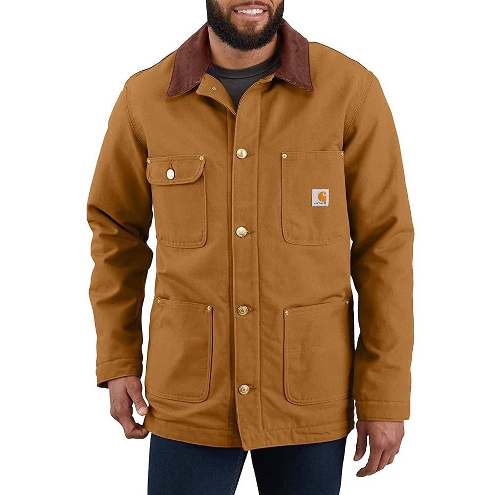 MENS 44 - Carhartt 6BLC Duck Chore Blanket Lined Coat Jacket